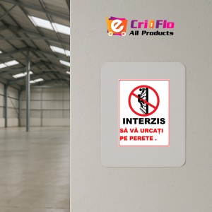 Indicator Nu va urcati pe perete, Sticker autocolant - Img 3