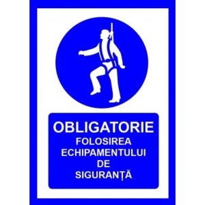Indicator Obligatorie folosirea echipamentului de siguranta, Sticker autocolant