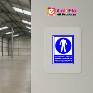 Indicator Obligatoriu purtati imbracamintea de protectia muncii, Sticker autocolant - Img 3