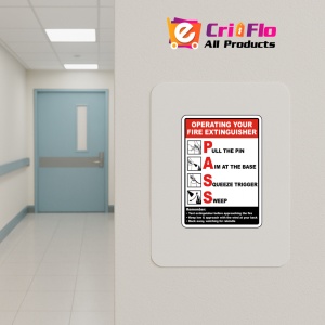 Indicator Operating Your Fire Extinguisher Sign, Sticker autocolant - Img 4