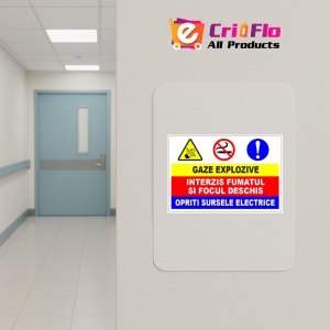 Indicator Panou pentru gaze explozive, Sticker autocolant - Img 4