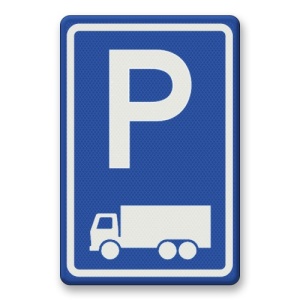 Indicator Parcare camioane, Sticker autocolant