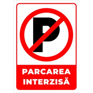 Indicator Parcare interzisa, Sticker autocolant