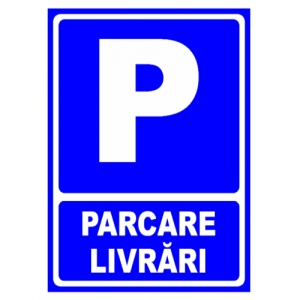 Indicator Parcare livrari, Sticker autocolant
