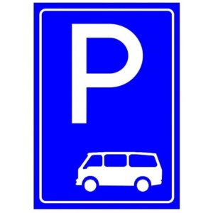 Indicator Parcare microbuze, Sticker autocolant