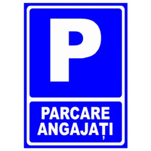 Indicator Parcare pentru angajati, Sticker autocolant