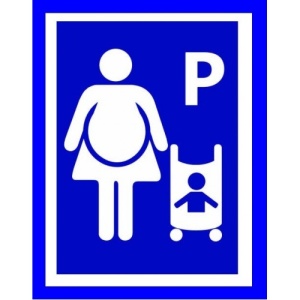 Indicator Parcare pentru femei gravide, Sticker autocolant
