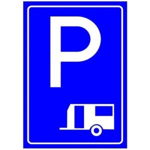 Indicator Parcari pentru caravane, Sticker autocolant
