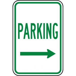 Indicator Parking Right Arrow Sign, Sticker autocolant