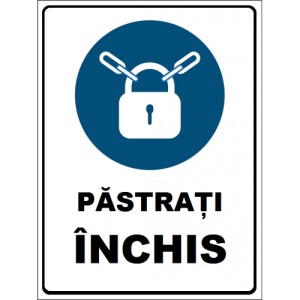 Indicator Pastrati inchis, Sticker autocolant