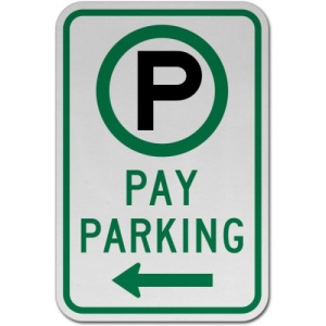 Indicator Pay Parking Sign, Sticker autocolant
