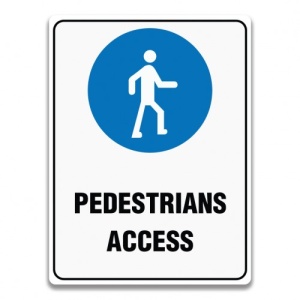 Indicator PEDESTRIANS ACCESS SIGN, Sticker autocolant