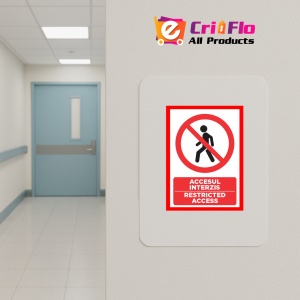 Indicator Pentru accesul interzis restricted access, Sticker autocolant - Img 4