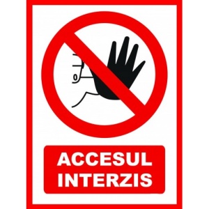 Indicator Pentru accesul interzis, Sticker autocolant
