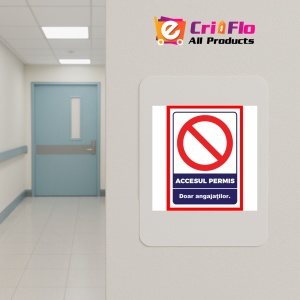 Indicator Pentru accesul permis doar angajatilor, Sticker autocolant - Img 4