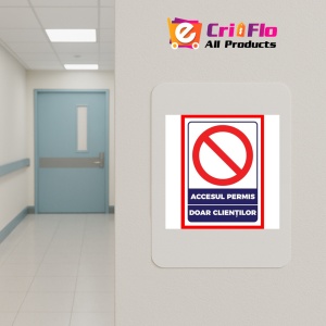 Indicator Pentru accesul permis doar clientilor v1, Sticker autocolant - Img 4