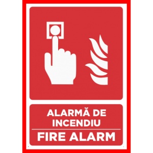 Indicator Pentru alarma de incendiu fire alarm, Sticker autocolant