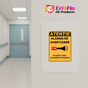 Indicator Pentru alarma in cazul unui accident de munca, Sticker autocolant - Img 4