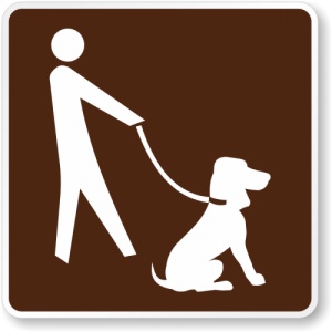 Indicator pentru animale de companie in lesa, Sticker autocolant