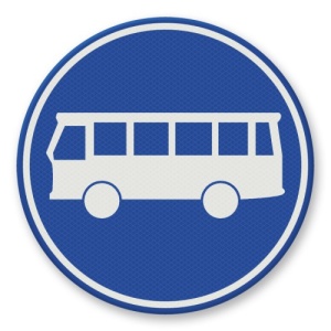 Indicator Pentru banda obligatorie pentru autobuze, Sticker autocolant