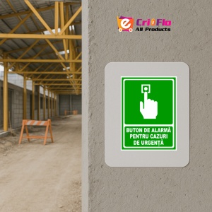 Indicator Pentru buton de alarma pentru cazuri de urgenta, Sticker autocolant - Img 5