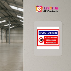 Indicator Pentru centrala termica accesul interzis persoane neautorizate., Sticker autocolant - Img 3