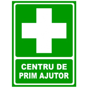 Indicator Pentru centru de prim ajutor, Sticker autocolant