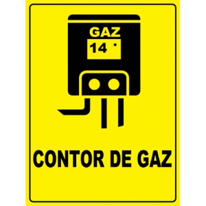Indicator pentru contor de gaz, Sticker autocolant
