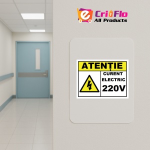Indicator Pentru curent electric 220V, Sticker autocolant - Img 4