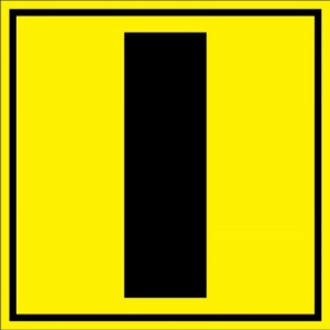 Indicator Pentru depozit litera I randul I si poarta I, Sticker autocolant