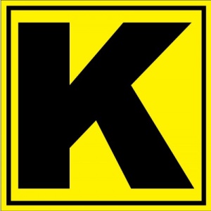 Indicator Pentru depozit litera K randul K si poarta K, Sticker autocolant