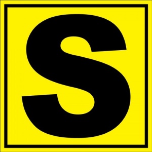 Indicator Pentru depozit litera S randul S si poarta S, Sticker autocolant