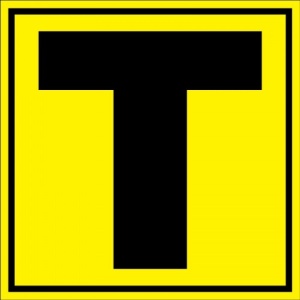Indicator Pentru depozit litera T randul T si poarta T, Sticker autocolant