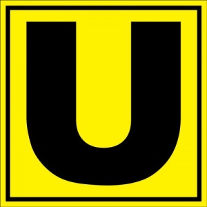 Indicator Pentru depozit litera U randul U si poarta U, Sticker autocolant