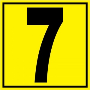 Indicator Pentru depozit numarul 7 randul 7 poarta 7, Sticker autocolant