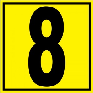 Indicator Pentru depozit numarul 8 randul 8 poarta 8, Sticker autocolant