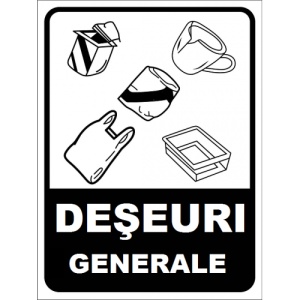 Indicator Pentru deseuri generale, Sticker autocolant