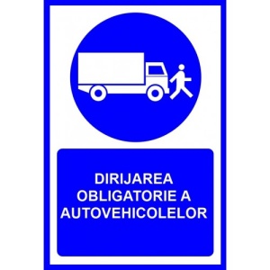 Indicator Pentru dirijarea obligatorie a autovehiculelor, Sticker autocolant