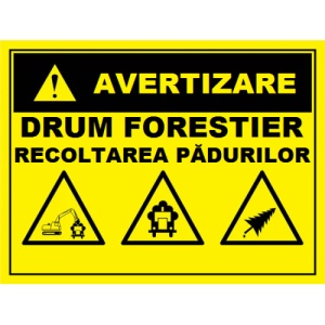 Indicator Pentru drum forestier, Sticker autocolant