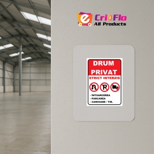 Indicator pentru drum privat intoarcerea parcarea camioane tir, Sticker autocolant - Img 3
