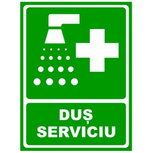 Indicator Pentru dus serviciu, Sticker autocolant