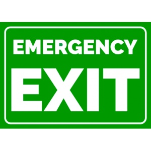 Indicator Pentru emergency exit, Sticker autocolant