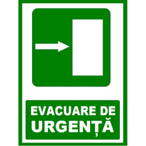 Indicator Pentru evacuare de urgenta la dreapta, Sticker autocolant