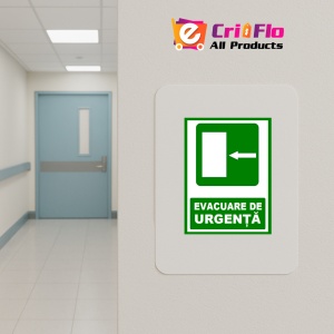 Indicator Pentru evacuare de urgenta la stanga, Sticker autocolant - Img 4