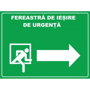 Indicator Pentru fereastra de iesire de urgenta in dreapta, Sticker autocolant