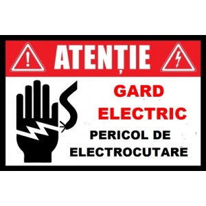 Indicator Pentru gard electric pericol de electrocutare, Sticker autocolant