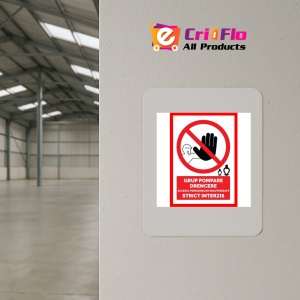 Indicator Pentru grup pompare drencere accesul persoanelor neautorizate strict interzis, Sticker autocolant - Img 3