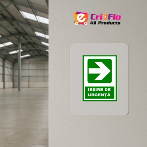 Indicator Pentru iesire de urgenta cu sageata in dreapta, Sticker autocolant - Img 3