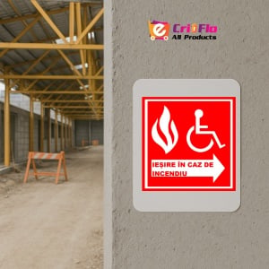 Indicator Pentru iesire in caz de incendiu, Sticker autocolant - Img 5