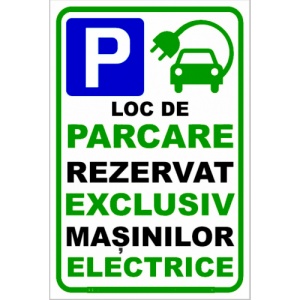 Indicator Pentru loc de parcarea masinilor electrice, Sticker autocolant
